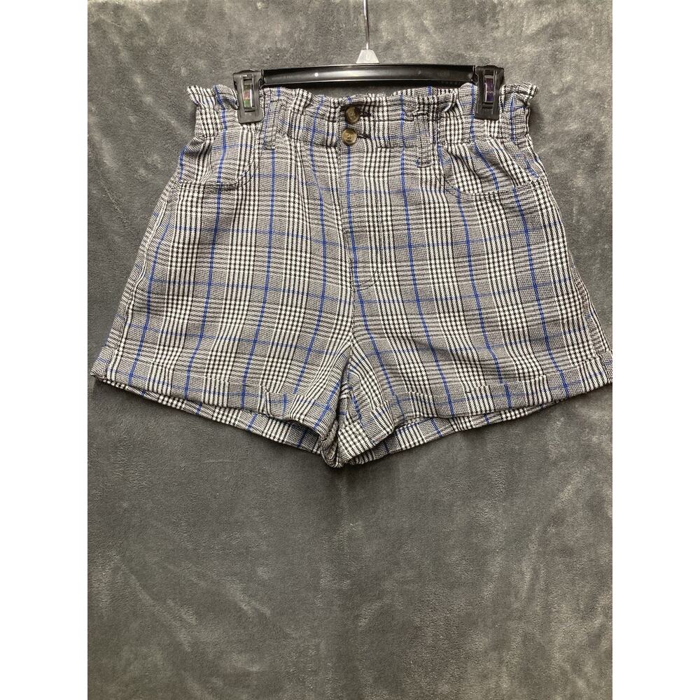 American Eagle Plaid Mom Short Paperbag High Waist Houndstooth Academia Twee 10